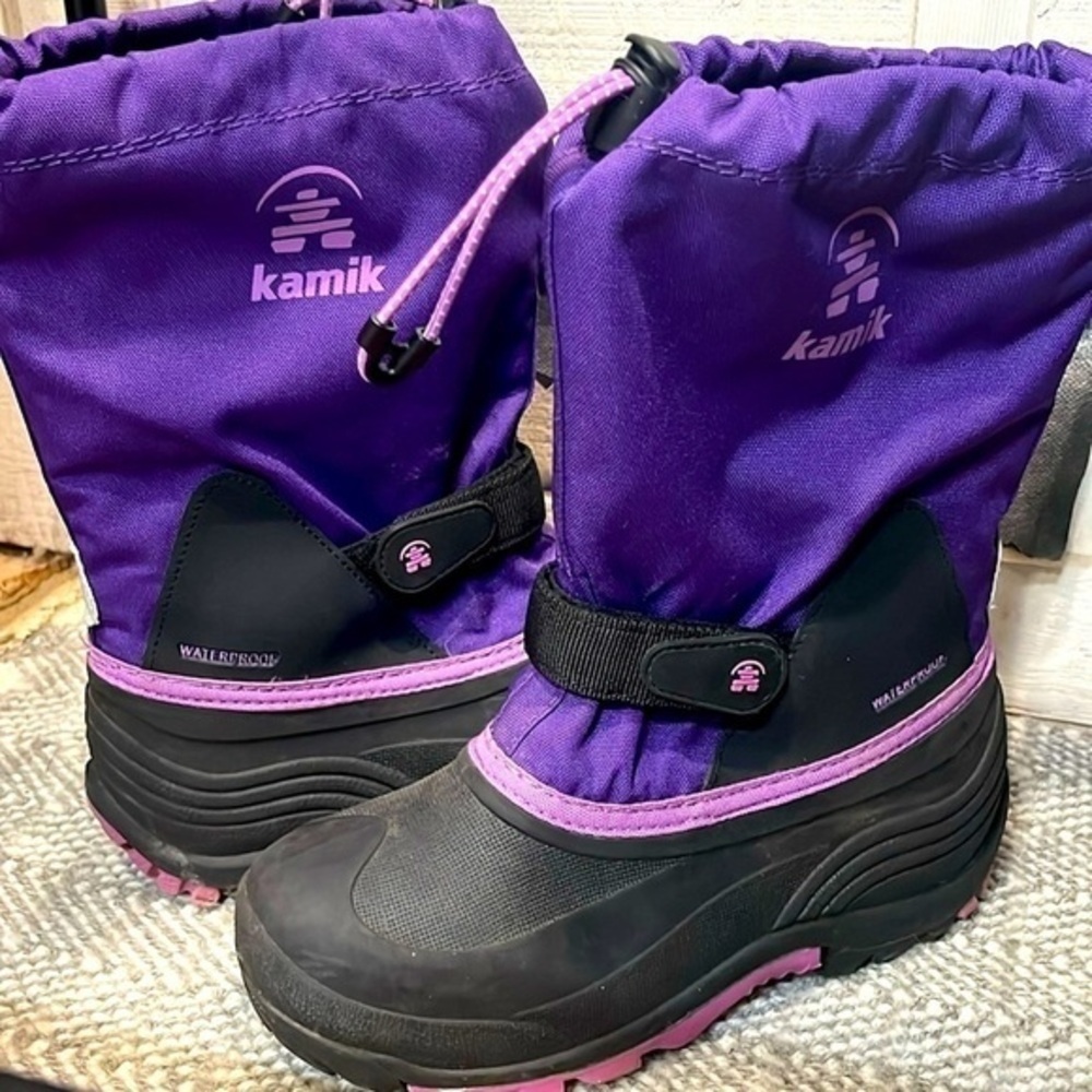 Kamik Waterbug 5 insulated kids size 4 purple‎ winter boots